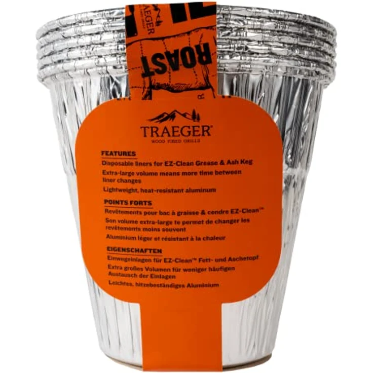 TRAEGER EZ-CLEAN Einlage für Fett- und Aschebehälter 5er-Pack – Bild 3