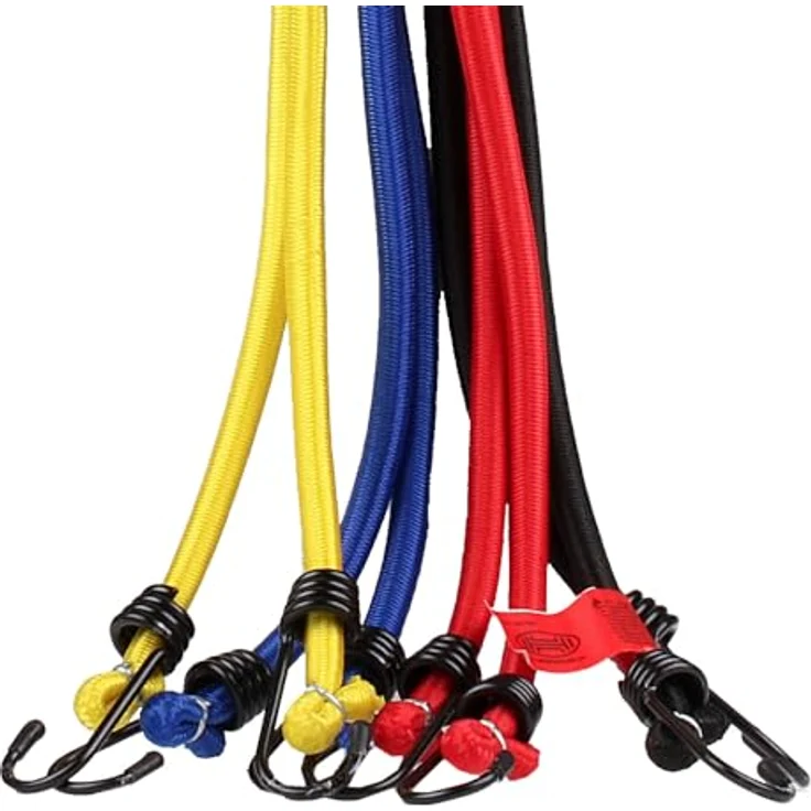 alca® Gepäckspinne Oktopus 8 x 40 cm, elastische Gummi-Spannseile mit Stahlhaken, temperaturbeständig von -40 °C bis +100 °C, mehrfarbig – Bild 4