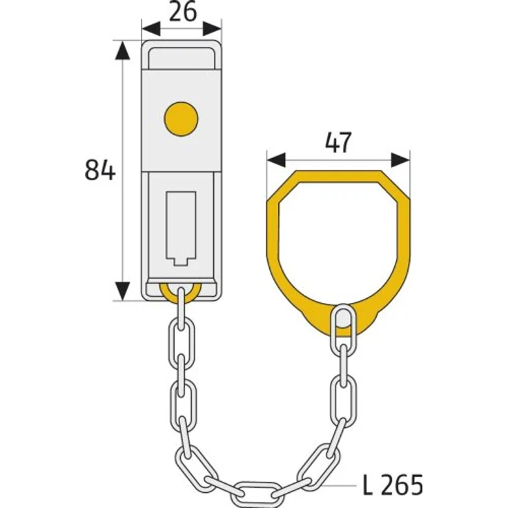 ABUS Türkette abschließbar SK99, silber, 21542 – Bild 3