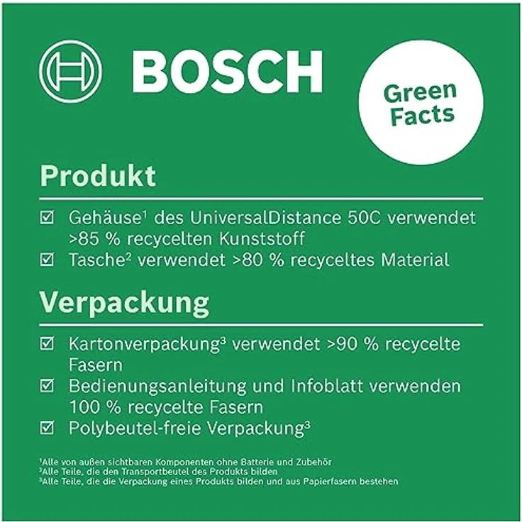 Bosch Home & Garden UniversalDistance 50C Laser-Entfernungsmesser, bis 50 m messen, Bluetooth-Konnektivität, grün - Preisvergleich – Bild 3
