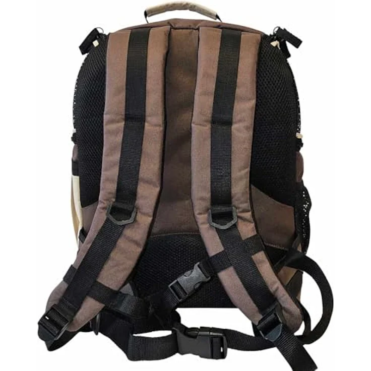 Nobby Rucksack Extend braun 32 x 28 x 41 cm, strapazierfähige Mikrofaser, abwaschbar, für bis ca. 10 kg, mit drei Utensilienfächern inkl. Kotbeutelspender, mit Karabiner und herausnehmbarem Boden, ausklappbare Seitenteile wandeln Rucksack in Box um, mit Reflektorstreifen – Bild 3
