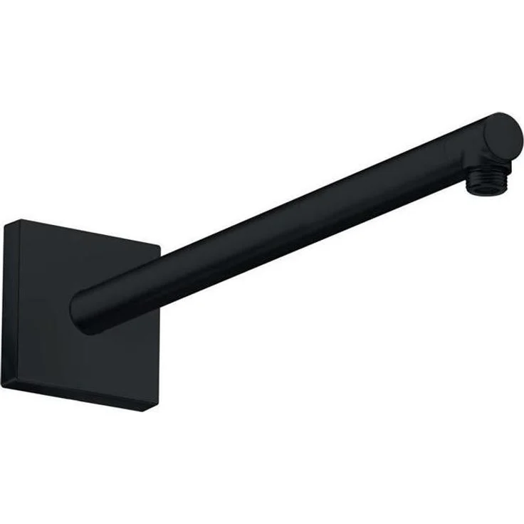 hansgrohe HG Brausearm AXOR, 390mm, DN 15, eckig, mattschwarz, aus massivem Messing, wandmontierbar