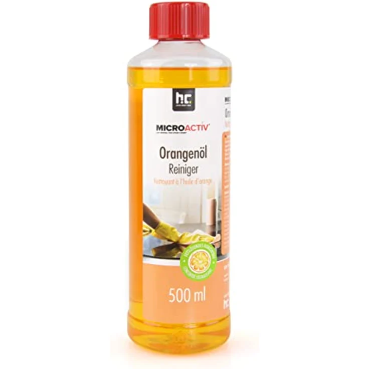 MICROACTIV Orangenöl Reiniger Konzentrat - Allzweckreiniger & Fettlöser mit frischem Orangenduft - Universalreiniger Made in Germany (1 x 500ml) – Bild 2