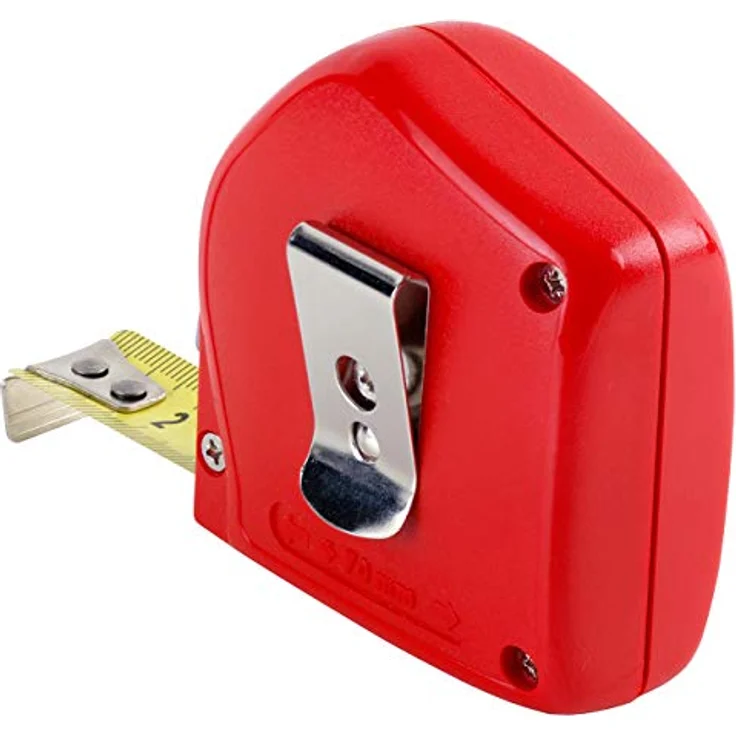 SOLA PRO-FLEX Bandmaß 3m/13mm, gelb lackiert mit Gürtelclip, Stahlband, Genauigkeitsklasse II, beweglicher Endhaken – Bild 2