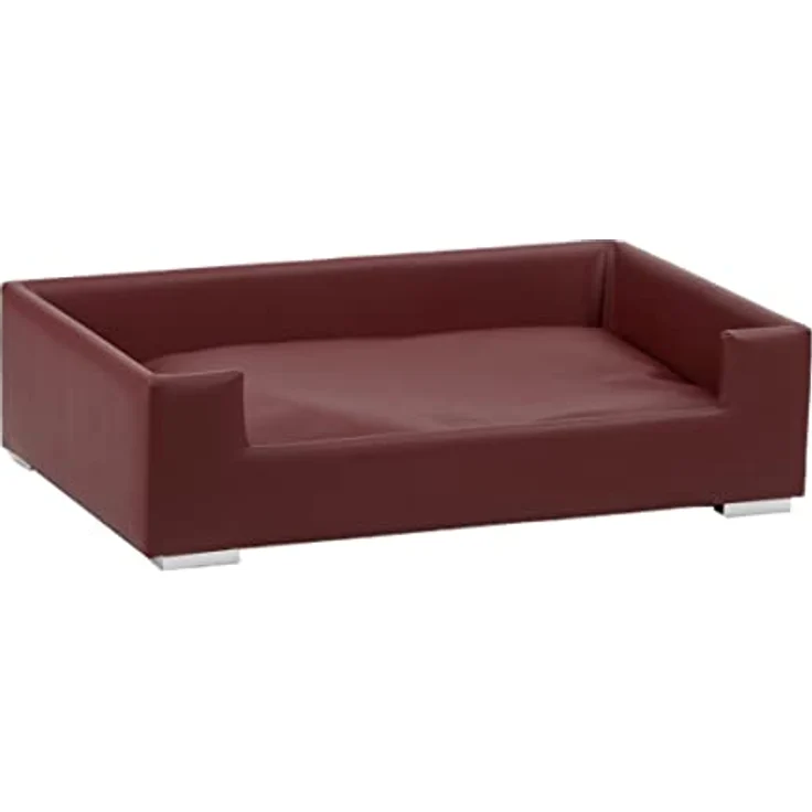 Rohrschneider® Hundesofa Candy | Hundebett Couch für ultimativen Komfort | Hunde Kissen mit Rand ideal als Hunde Reisebett | Hundkorb und Hundebett kleine Hunde (Bordeaux) – Bild 3