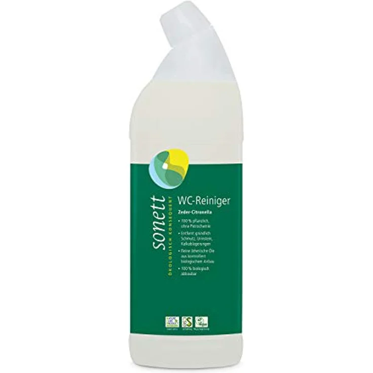 Sonett WC-Reiniger Zeder-Citronella, 750 ml, biologisch abbaubar, ohne Allergene und chemische Zusatzstoffe, effektiv gegen Keime – Bild 1
