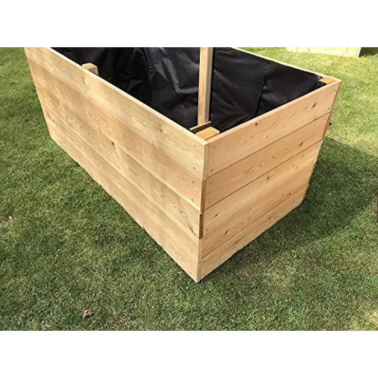Gartenwelt Riegelsberger Elegantes Hochbeet Kräuterbeet Pflanzbeet Lärche Gemüsebeet 160x60 cm Höhe 71 cm aus Lärchenholz 27 mm glatt – Bild 3