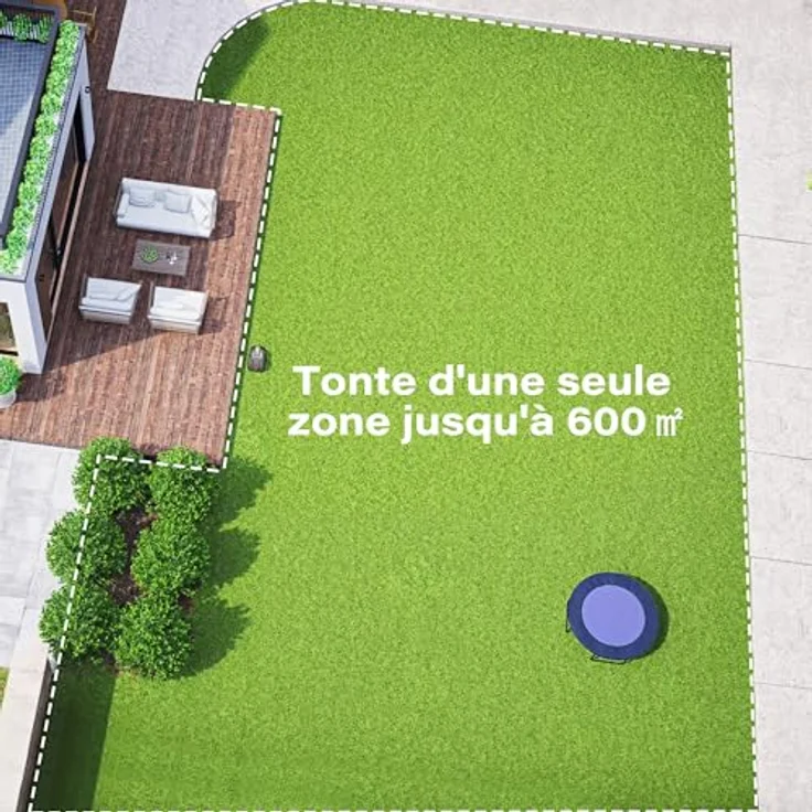 Suntek Mähroboter SRM2060, 600 m², Schnittbreite 20 cm, kamera-gestützte Navigation, intelligente Hinderniserkennung, App-Steuerung – Bild 5