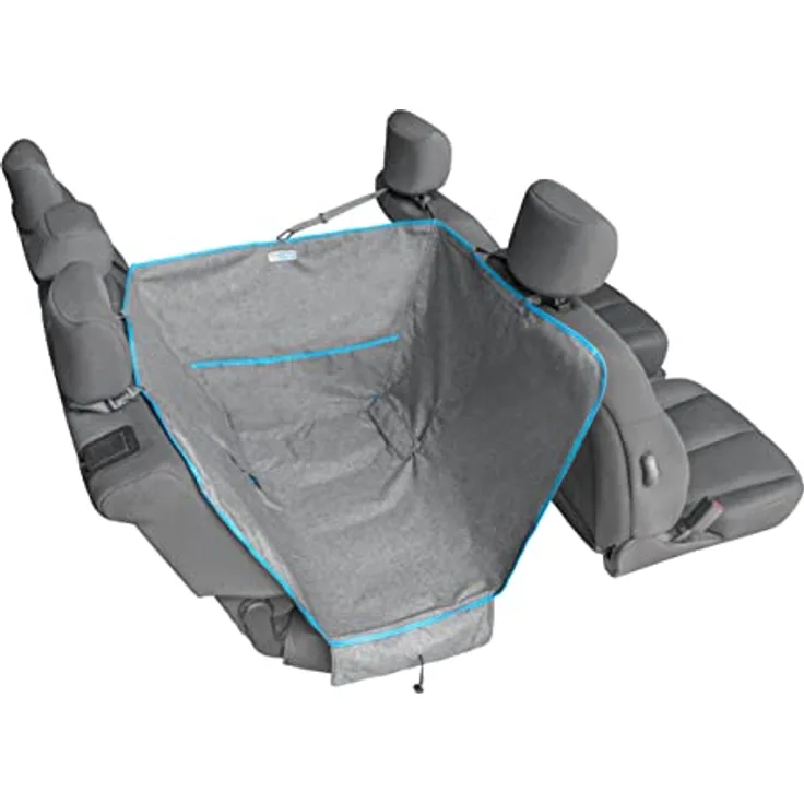 Kurgo Tier-Autoschondecke Heather Half Hammock, wasserdicht und schmutzabweisend, grau