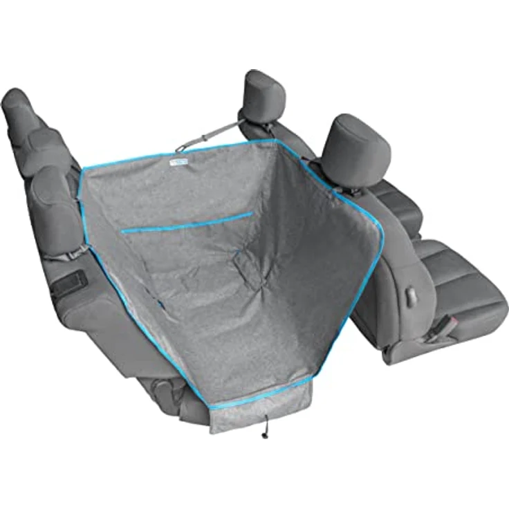 Kurgo Tier-Autoschondecke Heather Half Hammock, wasserdicht und schmutzabweisend, grau – Bild 1
