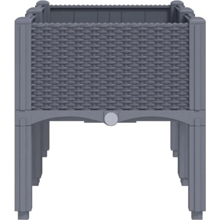 vidaXL Pflanzkasten mit Beinen Grau 80x40x42 cm PP – Bild 4