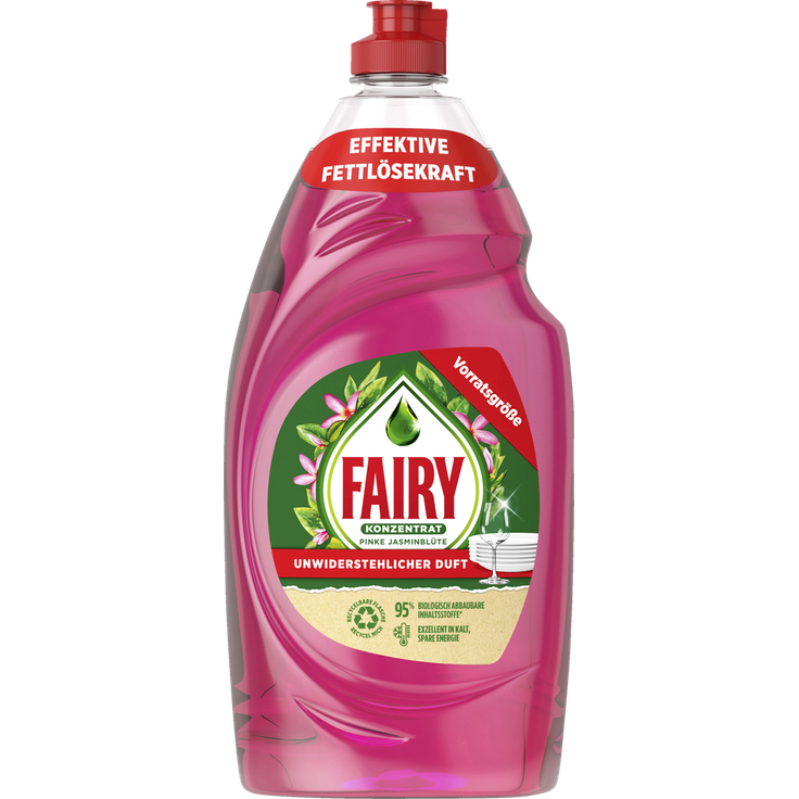 Fairy Handspülmittel Konzentrat, pinke Jasminblüte, ultra konzentriert für 50% mehr Reinigungskraft, Vorratsgröße
