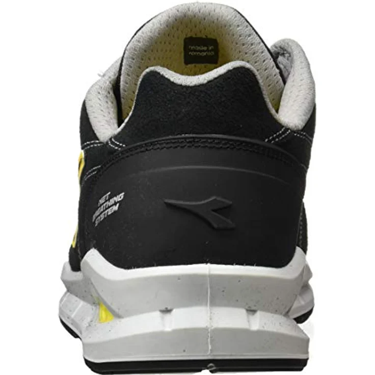 Diadora Run Net Air Box, S3 Sicherheitshalbschuhe aus Kalbswildleder, atmungsaktiv, schwarz, Gr. 46 – Bild 3