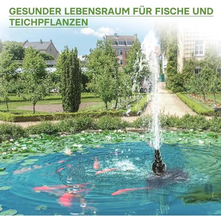 SunSun CDF-3800 Teichpumpe 24V DC, 3600 l/h, 20 W, mit Blockier- und Trockenlaufschutz, Gartenteichpumpe, Gleichstrompumpe – Bild 4