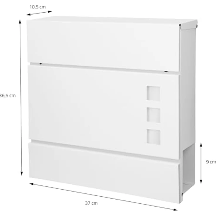 ML-DESIGN Standbriefkasten Silber 120cm mit Zeitungsfach und Ständer – Bild 7