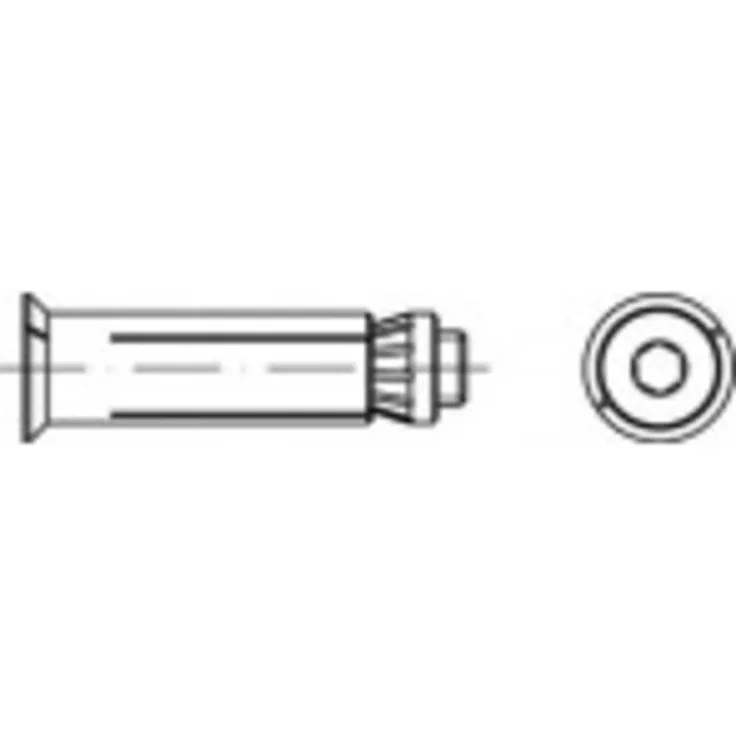 Alstertaler Schrauben & Präzisionsteile Hollo-Bolt 55mm Stahl verzinkt, korrosionsgeschützt für präzise Befestigungen, silber