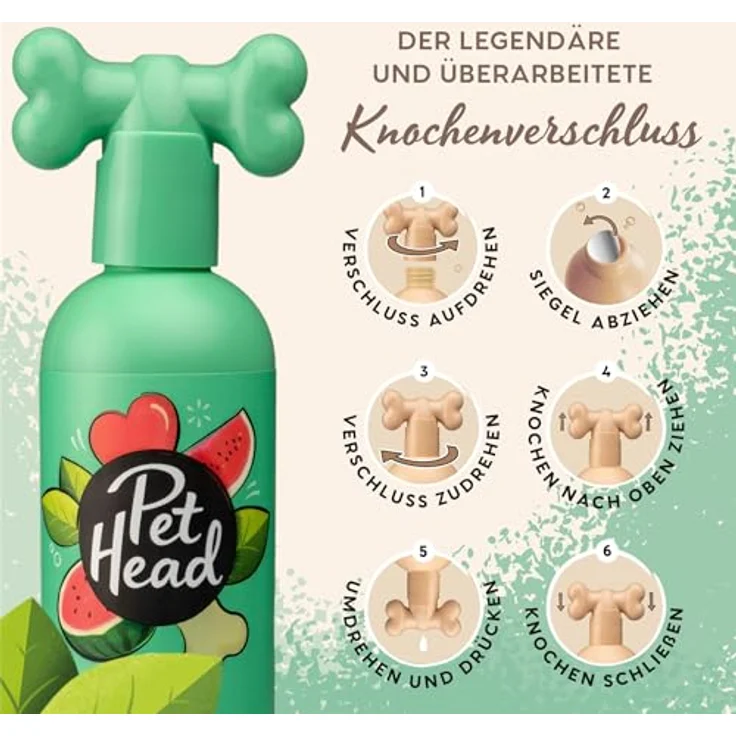 Pet Head Furtastic Tiershampoo, Pflege für langes und lockiges Fell, 300 ml, mit Wassermelonenduft, vegan und cruelty-free – Bild 4