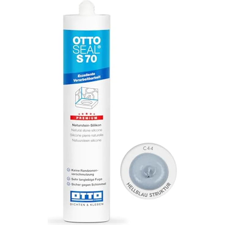OTTOSEAL  S70 Premium-Naturstein-Silikon/Silicon 310 ml - Hellblau Struktur C44 – Bild 2