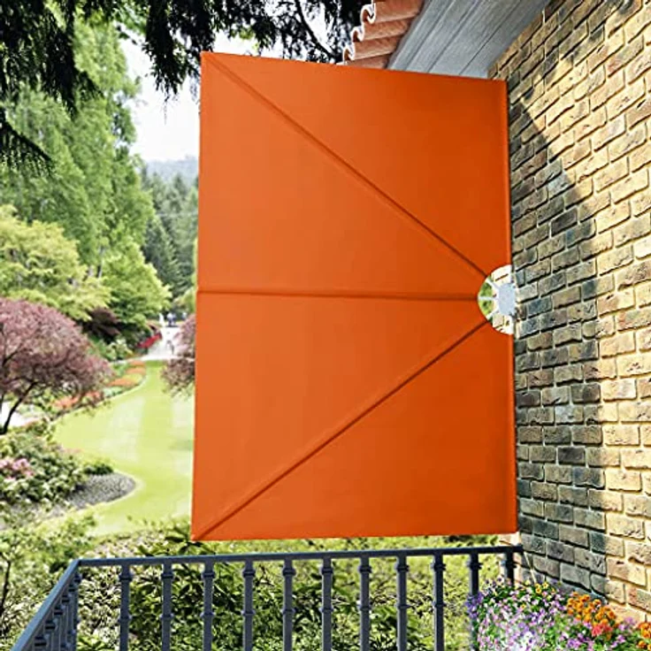 vidaXL Faltbarer Terrassen-Seitenfächer, Terracotta-Rot, 240 x 160 cm, UV-beständig und wasserabweisend – Bild 5