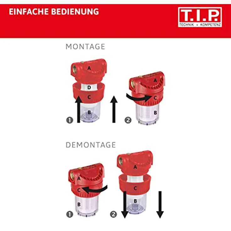 T.I.P. Vorfilter für Garten Pumpen und Hauswasserwerke 17,8 cm (7 Zoll), Wasserdurchfluss bis 7.000 l-h – Bild 5