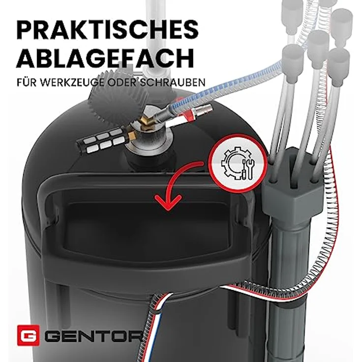 GENTOR Ölauffangwagen 80L, Ölabsaugpumpe mit höhenverstellbarer Wanne und Öl-Absaugsonden – Bild 6