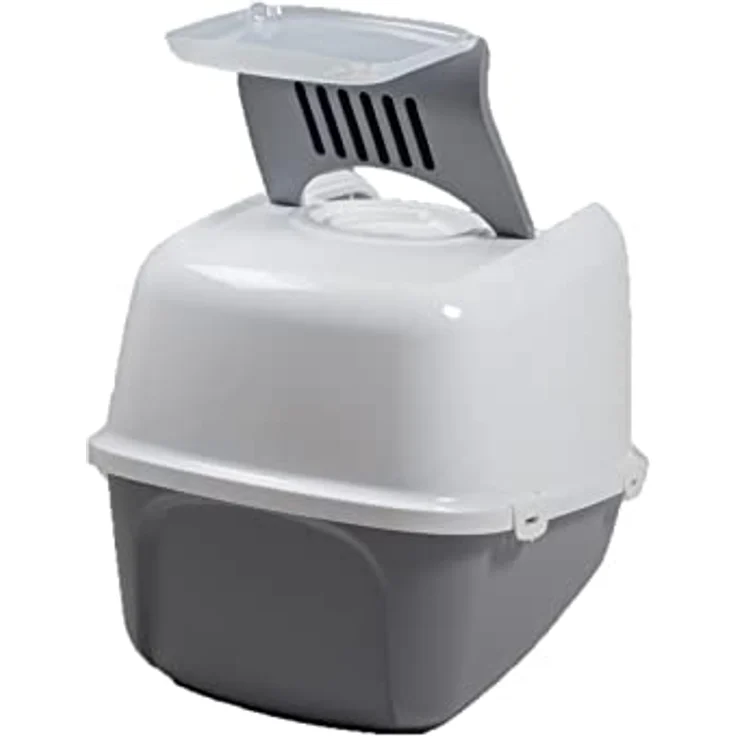 Katzentoilette "NESTOR JUMBO" grau 66,5x 48,5x 46,5cm , (1er Pack) – Bild 5