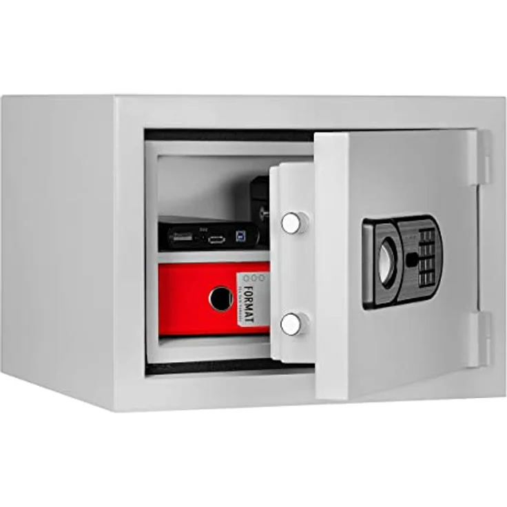 Melsmetall Feuerschutz Tresor Fire Safe Light mit Zahlenschloss, geprüfter Feuerschutz für Dokumente und Papier – Bild 4