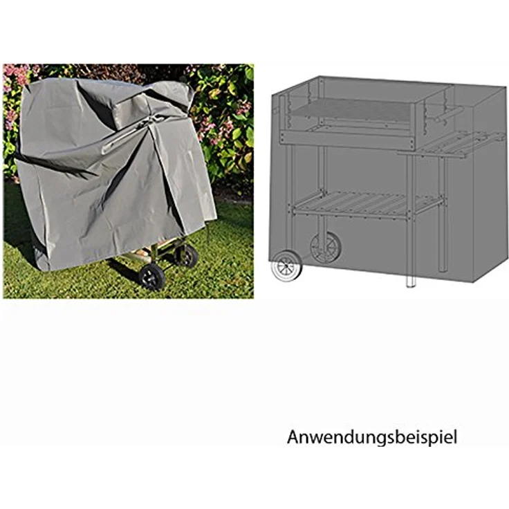 Grillabdeckhaube - wetterfestes und robustes Polyester - 90 x 60 x 115cm - Anthrazit – Bild 3