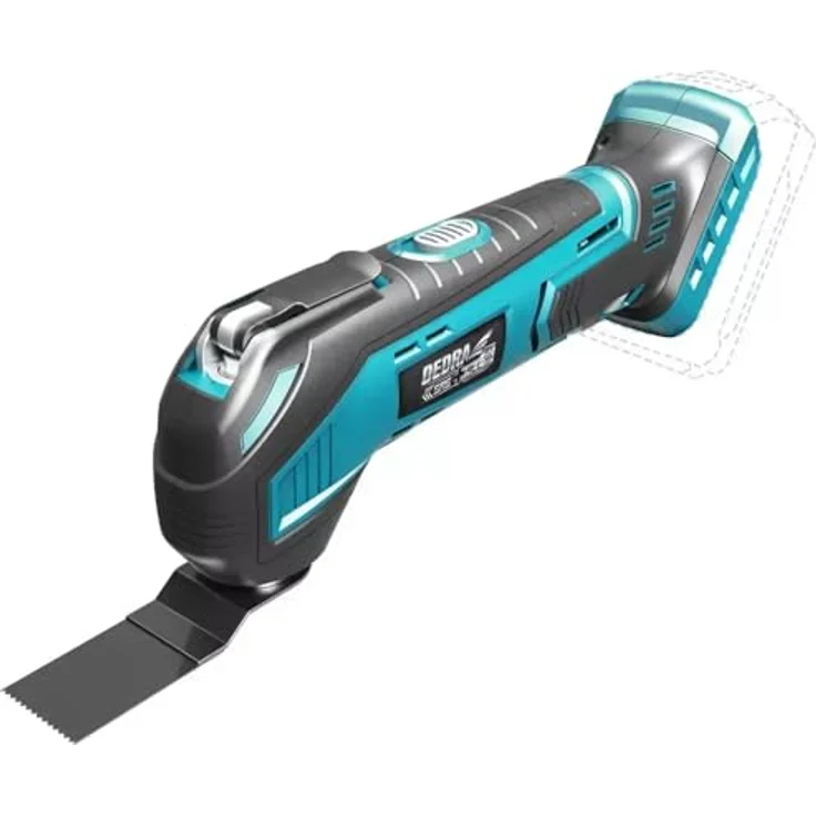 DEDRA Akku-Multifunktionswerkzeug, Multitool 18 V, kabelloses Design mit 4 Zubehörteilen, 11.000 bis 21.000 min-1, kompakt und ergonomisch – Bild 2