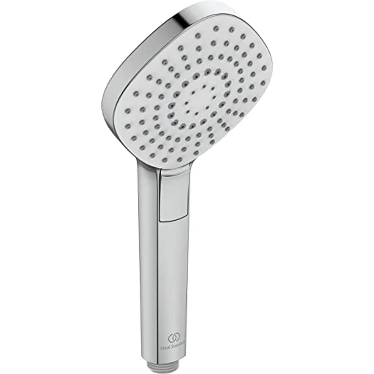 Ideal Standard Idealrain Evo Handbrause, 3-Funktionen Diamond, 115 mm, Chrom, wassersparend mit ergonomischem Druckknopf – Bild 1