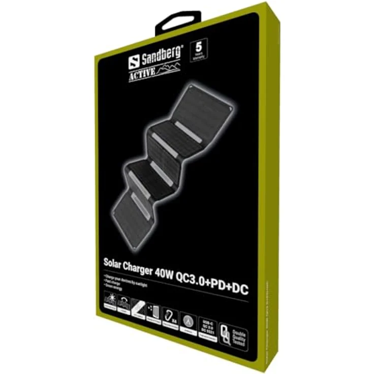 Sandberg Solar Charger 40W, kompaktes Solarpanel mit 6 monokristallinen Modulen, 1.40 kg – Bild 9