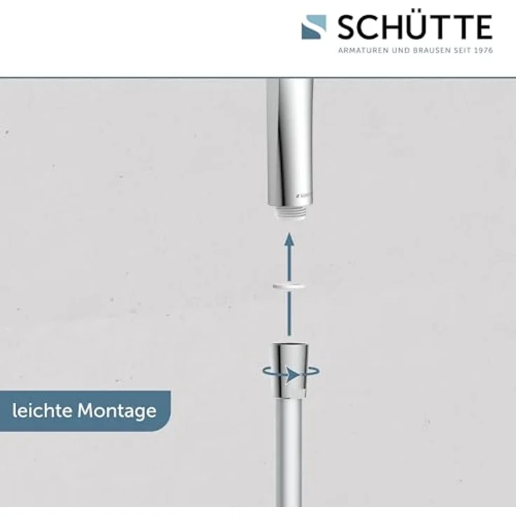 Schütte Handbrause IBIZA, 3-fach verstellbar mit Antikalk-Noppen, wassersparend und pulsierend – Bild 5