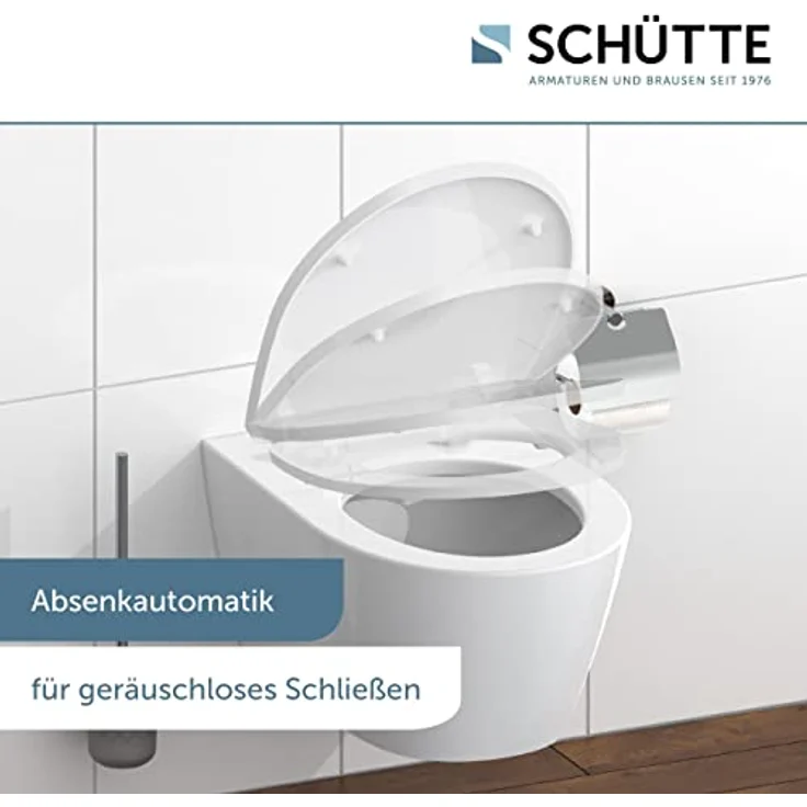 Schütte WC-Sitz White Wave Duroplast, Absenkautomatik & Schnellverschluss, bruchsicher und hygienisch, einseitig bedruckt – Bild 7