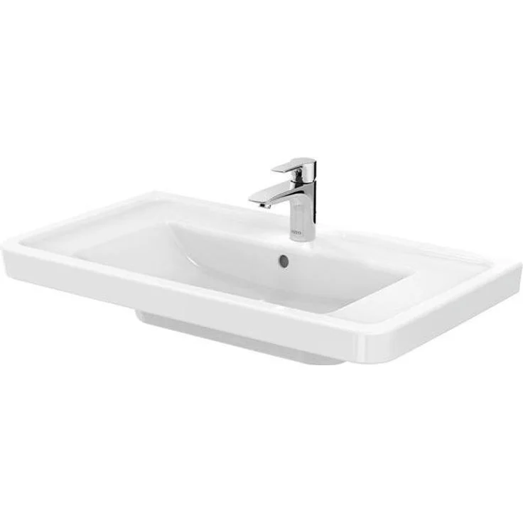 TOTO CF Waschtisch, modernes Waschbecken mit CeFiONtect-Oberfläche, 170x854x483mm, weiß, inkl. Hahnloch und Überlauf