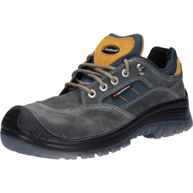 Arnold Potthoff CanadianLine CL Nepal S1P Sicherheitsschuhe, grau/blau, Gr. 47, mit Nubukleder und teflonbeschichteten Stoffeinsätzen, Kunststoff-Sicherheitskappe, nageldurchtrittsicher, atmungsaktiv