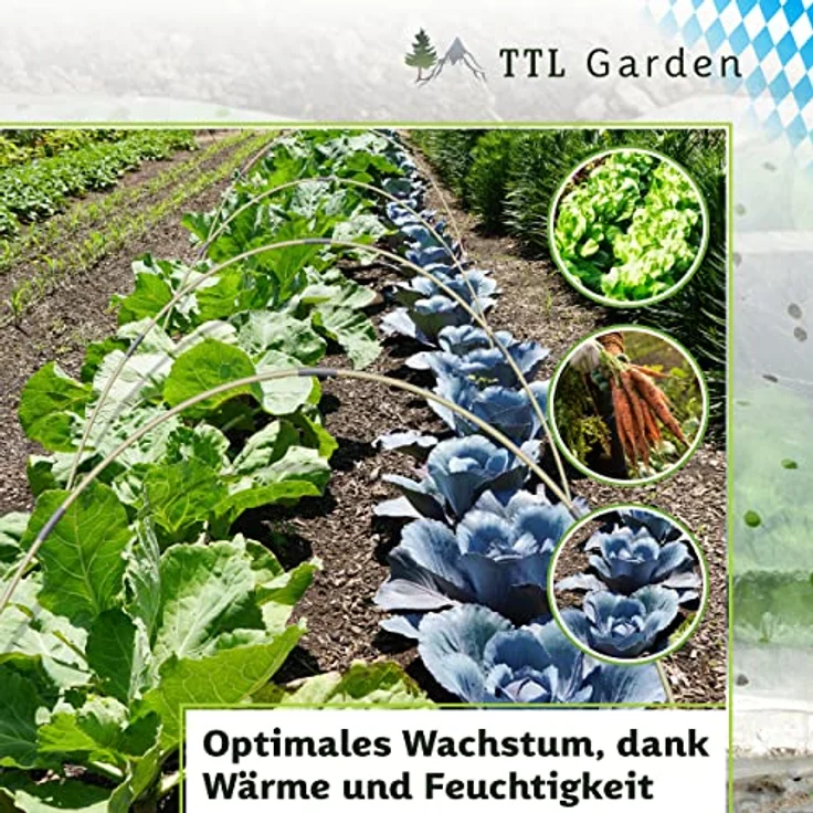 TTL Garden Folientunnel Set Flex“ mit PE Folie - Beet Tunnel Bögen Foliengewächshaus – Bild 6