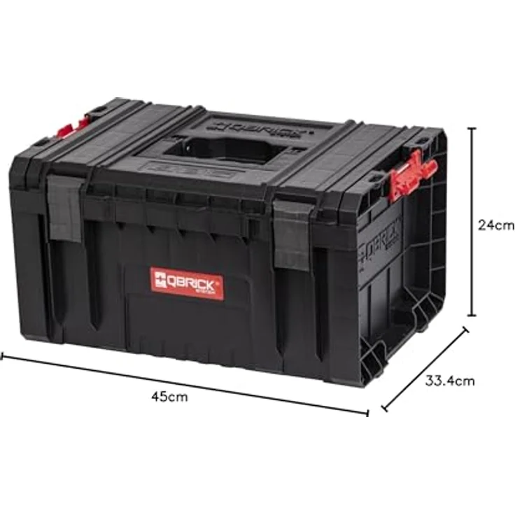 Qbrick System Pro Toolbox 2.0, modularer Werkzeugkoffer mit 5 Teilen, staub- und wasserfest, flexible Trennwände, ergonomischer Griff, Polycarbonatabdeckung – Bild 4
