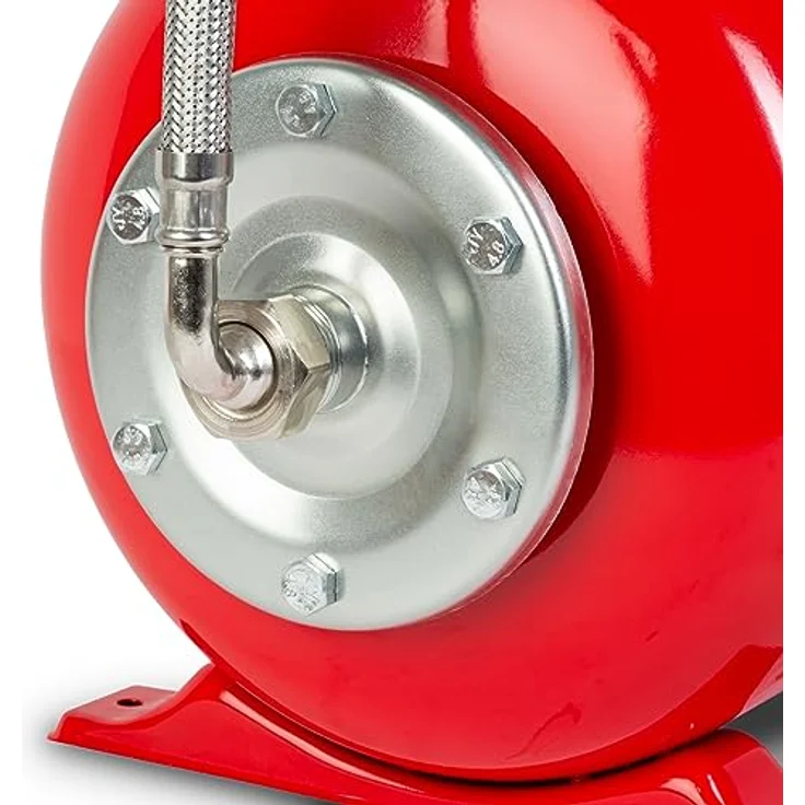 EBERTH DW26-HWW750/24 Hauswasserwerk, 3600 L/h Förderleistung, 750W Pumpe mit Druckschalter für Automatikbetrieb, 9 m Ansaughöhe, Edelstahl und lackiertes Aluminium – Bild 3