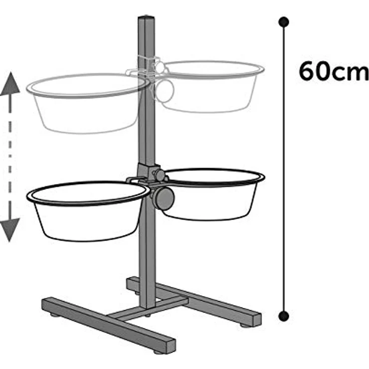 Karlie Otis Plus - Doppelnapfständer mit Näpfen 2.5 l ø: 18 - 25 cm M – Bild 3