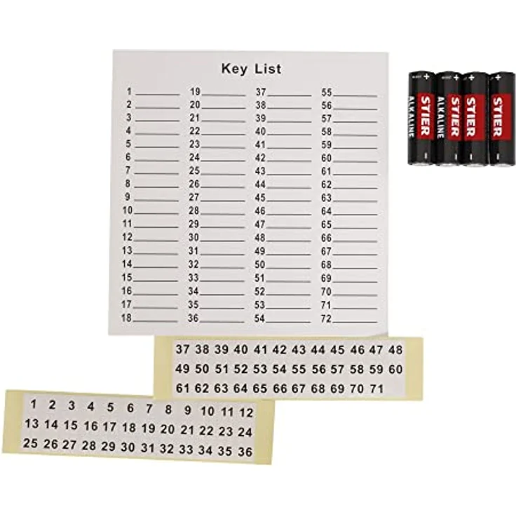 STIER Schlüsseltresor/Schlüsselkasten mit Elektronikschloss, 71 Haken, Verrieglung durch Code, Tür doppelwandig, inkl. Notschlüssel, Schlüsselbox, 8-stelliger Code – Bild 4