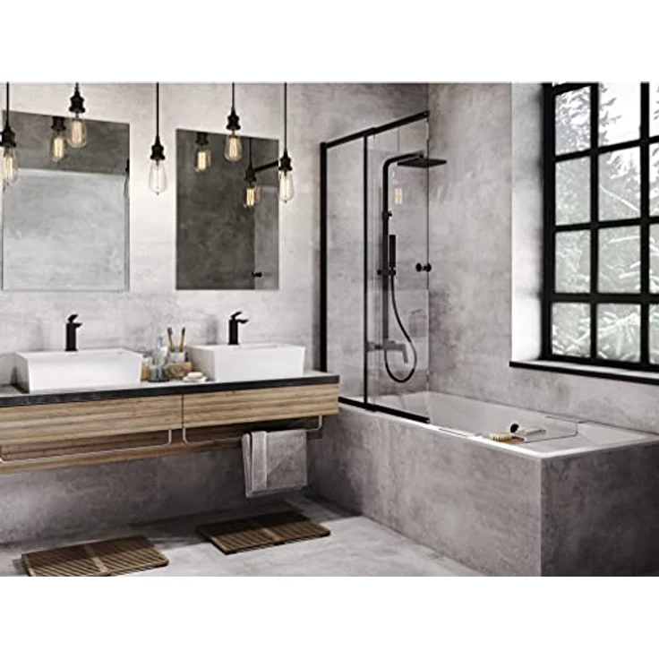 Besco BADLAND QUADRO SLIM Badewanne, Rechteckige Acryl Wanne 165x75 cm, Weiß, Komplettset mit Füßen und Chrom Automatik Ablaufgarnitur 3in1 – Bild 4