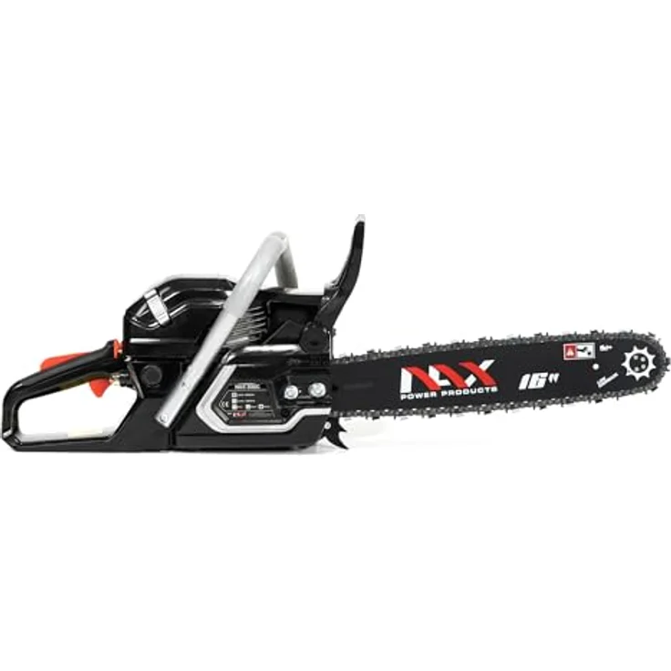 NAX POWER PRODUCTS 300C Motor 45 cm3 1,6kW Führungsschiene 16'' 40cm Anti-Rückschlag-System Low Kickback Briggs & Stratton Lizenzware Benzin-Säge Kettensäge, Schwarz – Bild 8