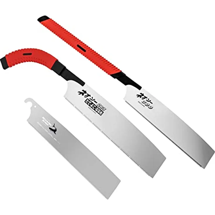 FAMEX 5550 Profi Japansäge Kataba Set - Japanische Zugsäge 225/265 / 300 mm - Handsäge Holzsäge | Original Takagi | für den Handwerker und Gewerbe
