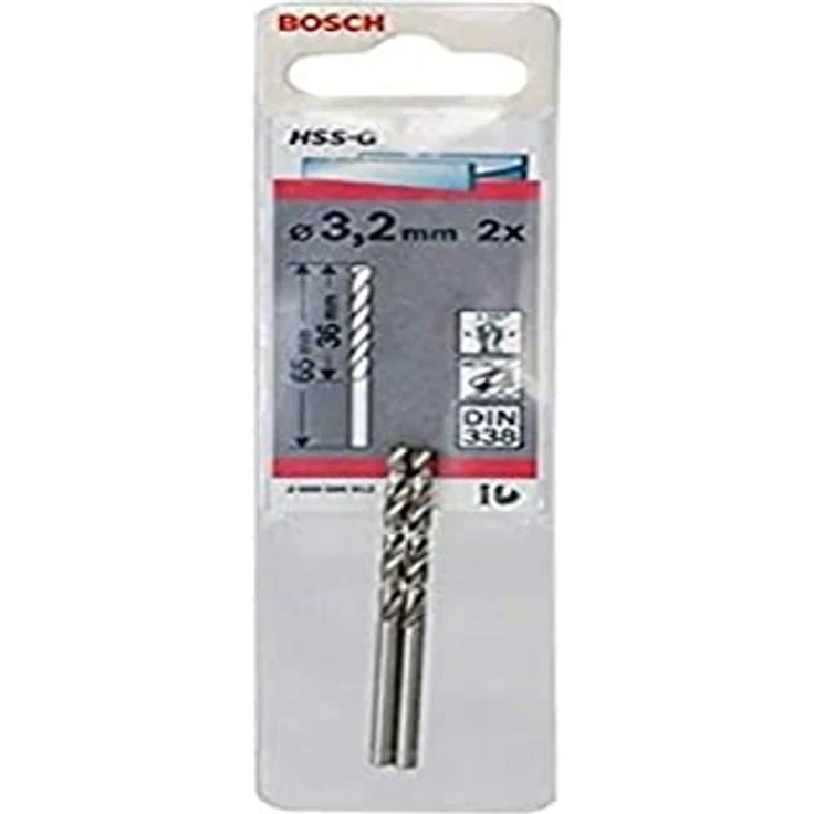 Bosch Professional Metallbohrer HSS-G geschliffen (2 Stück, Ø 3,2 mm) - Preisvergleich – Bild 2