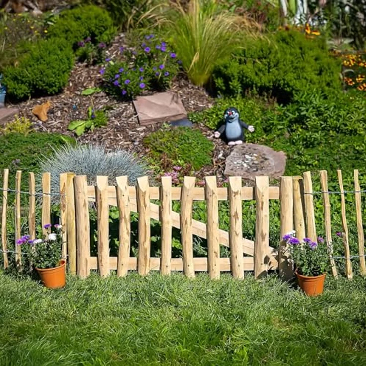 BooGardi Gartentor Staketentor Bausatz, (Höhe 50cm x Breite 80cm Lattenabstand 3-5cm · 168 Größen), Gartentür Holztor Staketenzaun Zauntor Gartenzaun – Bild 6