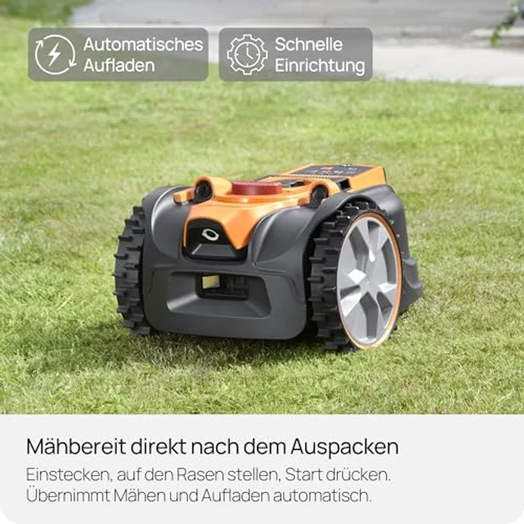 Lawnmaster OcuMow AMB16-300, Rasenmähroboter ohne Begrenzungskabel für Flächen bis 300 m², intelligente Hindernisvermeidung – Bild 3