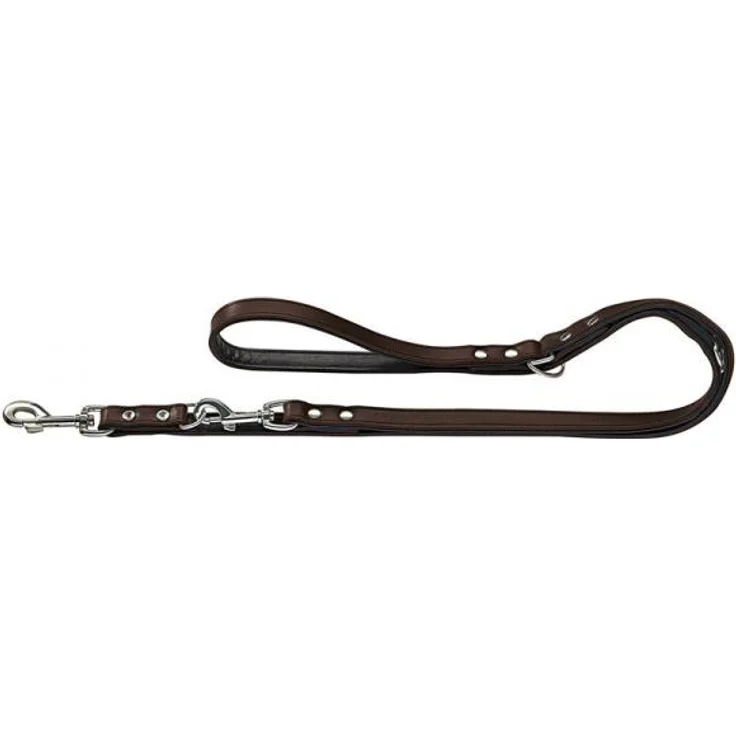 Hunter Hunde-Leine verstellbar Basic braun-schwarz 13-200 – Bild 1