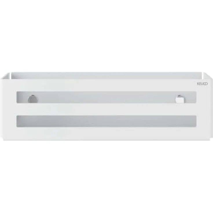 Keuco Duschkorb 32 cm Abnehmbar, Duschablage aus Aluminium, Weiß-Matt mit umlaufendem Rand – Bild 4