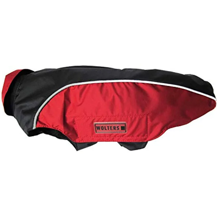 Wolters | Regenjacke Easy Rain in Schwarz/Rot | Rückenlänge 24 cm