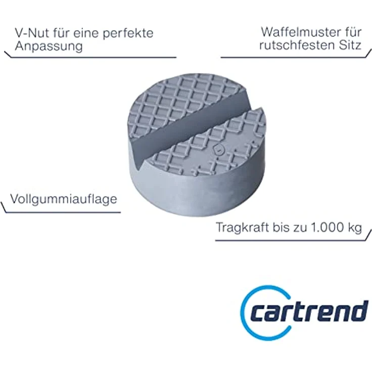 Cartrend 10429 Universelle Gummiauflage Wagenheber und Hebebühnen, verstärkt für SUV, Kleintransporter und Kleinbusse – Bild 2